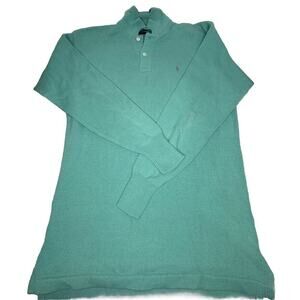 Vintage Minty Ralph Lauren Men’s Button Collar Sweater 100% Cotton Sz Lg
